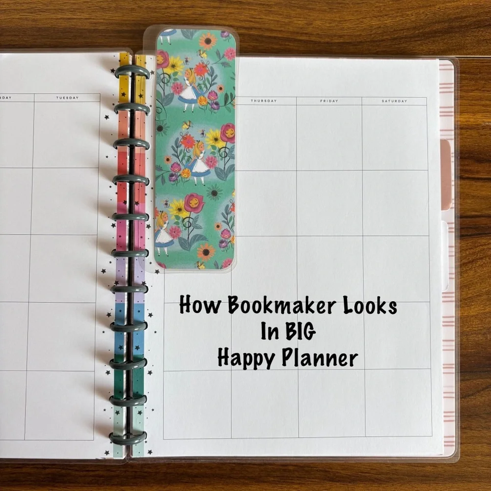 Happy Planner Bookmark Book Print Page Holder Handmade Bibliophile